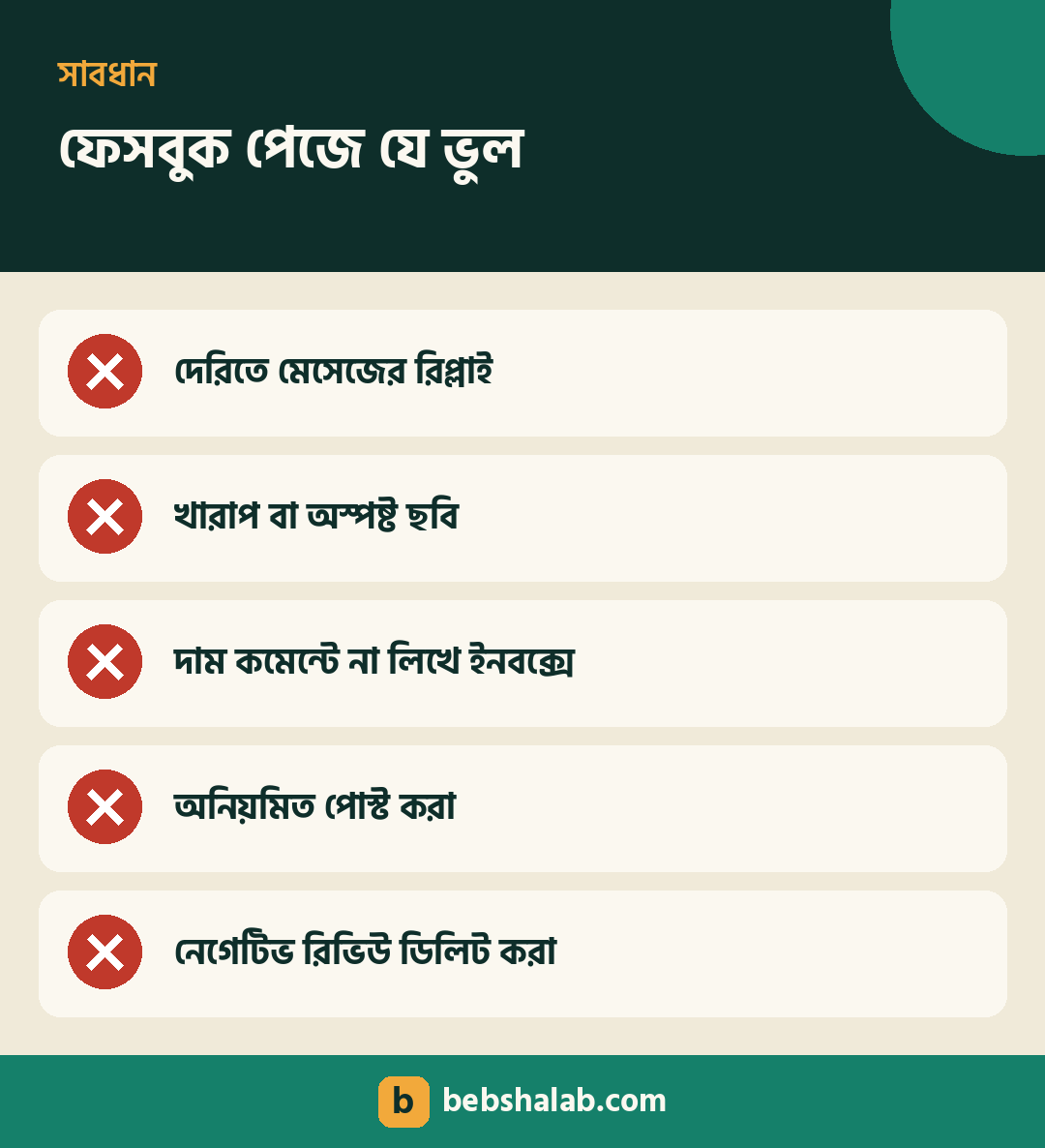 ফেসবুক পেজে ব্যবসায় যে ভুলগুলো এড়াবেন