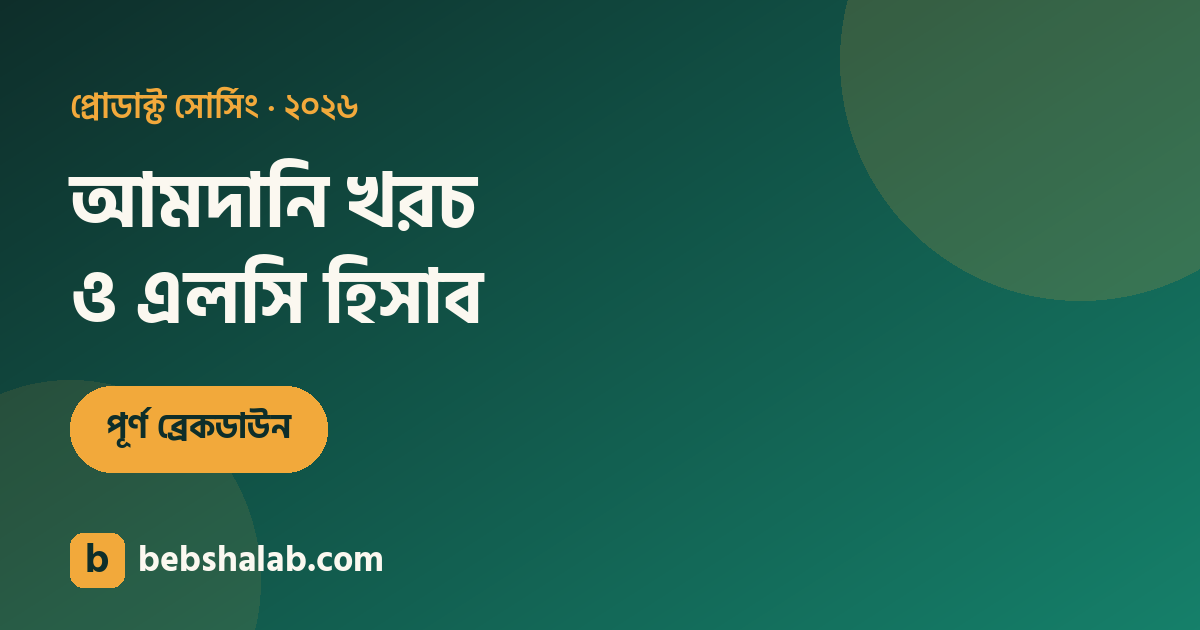 আমদানি খরচ ও এলসি হিসাব: সম্পূর্ণ ব্রেকডাউন